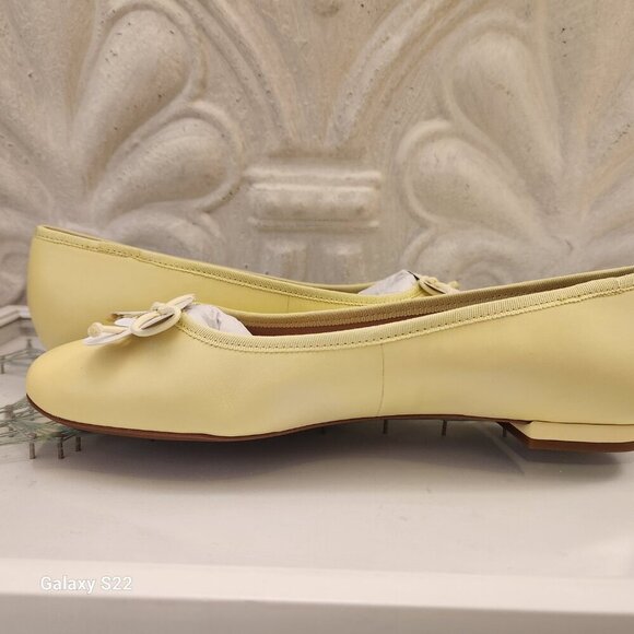 Franco Sarto Leather "Abigail" Yellow Ballet flats. NIB. Size 7 - Picture 3 of 9